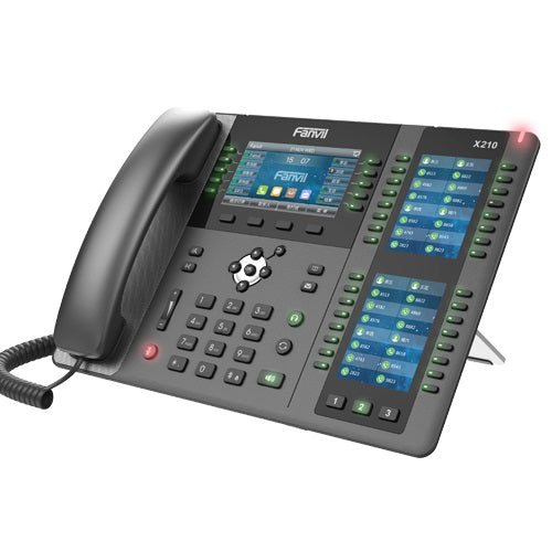 Fanvil X210 Enterprise IP Phone - 4.3' (Video) Colour Screen, 20 Lines, 106 x DSS Buttons, Dual Gigabit NIC, Bluetooth, *SBC Ready Fanvil X210 Enterprise IP Phone - 4.3' (Video) Colour Screen, 20 Lines, 106 x DSS Buttons, Dual Gigabit NIC, Bluetooth, *SBC Ready